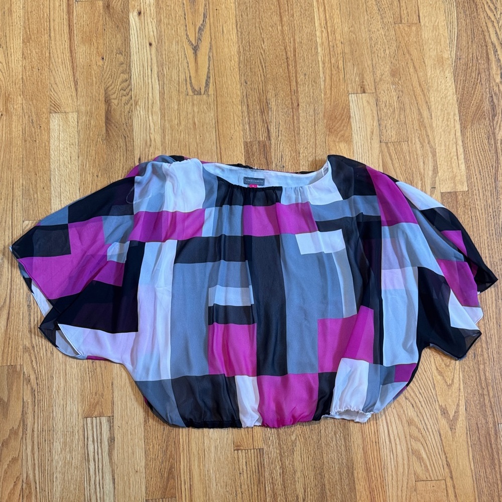 Vince Camuto Color Block Women's Blouse Size Large